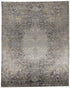 4' X 5' Tan And Gray Oriental Distressed Area Rug